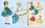 Simplicity 1368: 1950s Uncut Baby Girls Dress & Pinafore Size 1 Vintage Sewing Pattern