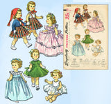 1950s Vintage Simplicity Sewing Pattern 1371 Uncut Saucy Walker 23 In Doll Clothes