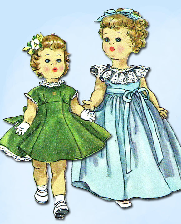 1950s Vintage Simplicity Sewing Pattern 1371 Uncut Saucy Walker 23 In Doll Clothes