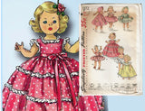 1950s Vintage Simplicity Sewing Pattern 1372 Cute 8 Inch Ginny Doll Clothes