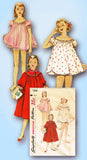 1950s VTG Simplicity Sewing Pattern 1398 Toddler Girls Shortie Pajamas Size 6