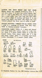 1950s Vintage Simplicity Sewing Pattern 1406 11.5 Inch Tiny Tears Doll Clothes