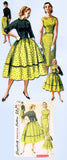 1950s Original Vintage Simplicity Pattern 1412 Esay Misses Dress & Bolero Sz 33B