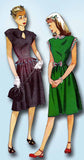 1940s Vintage Simplicity Sewing Pattern 1435 Uncut Misses Keyhole Dress Size 12