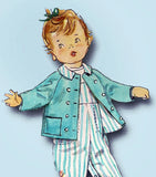 Simplicity 1436: 1950s Toddler Overalls and Topper Sz1 Vintage Sewing Pattern