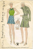 1930s Vintage Simplicity Sewing Pattern 1439 Misses Bathing Suit & Coat Size 32B - Vintage4me2