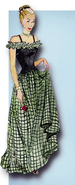 1940s Vintage Simplicity Pattern 1453 Misses WWII Evening Gown Sz 30 B –  Vintage4me2