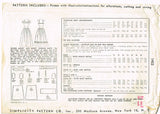 1940s Original Vintage Simplicity Pattern 1453 Misses WWII Evening Gown Sz 30 B