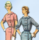 1950s Vintage Misses Coat Dress Uncut 1955 Simplicity Sewing Pattern Size 14