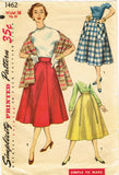 1950s Original Vintage Simplicity Sewing Pattern 1462 Uncut Misses Skirt Sz 26 W