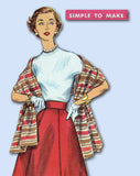 1950s Original Vintage Simplicity Sewing Pattern 1462 Uncut Misses Skirt Sz 26 W