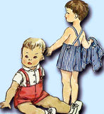 1950s Vintage Simplicity Sewing Pattern 1483 Baby Boy's Three Piece Suit Size 2