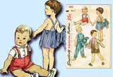 1950s Vintage Simplicity Sewing Pattern 1483 Baby Boy's Three Piece Suit Size 2