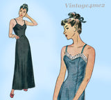 Simplicity 1484: 1940s Easy WWII Misses Slip Size 34 Bust Vintage Sewing Pattern