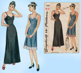 Simplicity 1484: 1940s Easy WWII Misses Slip Size 34 Bust Vintage Sewing Pattern