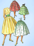 1950s Vintage Simplicity Sewing Pattern 1490 Easy Misses Skirt & Cummerbund 24W