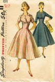 1950s Vintage Simplicity Sewing Pattern 1511 Stunning Misses Empire Dress Sz 32 Bust