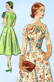 1950s Vintage Simplicity Sewing Pattern 1532 Misses Cocktail Dress Size 14 32 B