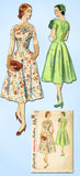 1950s Vintage Simplicity Sewing Pattern 1532 Misses Cocktail Dress Size 14 32 B