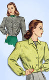 1940s Vintage Simplicity Sewing Pattern 1535 Uncut WWII Battle Jacket Sz 34 Bust