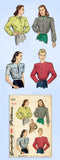1940s Vintage Simplicity Sewing Pattern 1535 Uncut WWII Battle Jacket Sz 34 Bust