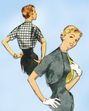 1950s Vintage Simplicity Sewing Pattern 1549 Easy Misses Bolero Jacket Size 12