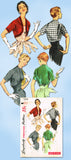 1950s Vintage Simplicity Sewing Pattern 1549 Easy Misses Bolero Jacket Size 12