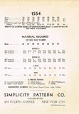Simplicity 1554: 1930s Uncut Plus Size Bias Nightgown 42B Vintage Sewing Pattern