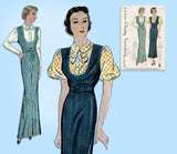Simplicity 1563: 1930s Rare Evening Jumper & Blouse 34 B Vintage Sewing Pattern
