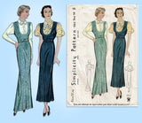 Simplicity 1563: 1930s Rare Evening Jumper & Blouse 34 B Vintage Sewing Pattern