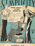 Simplicity 1563: 1930s Rare Evening Jumper & Blouse 34 B Vintage Sewing Pattern
