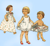 1950s Vintage Simplicity Sewing Pattern 1563 Uncut Toddler Girls Slip & Panties Size 1