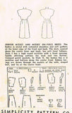 1940s Vintage Simplicity Sewing Pattern 1566 Misses WWII Day Dress Size 16 34B
