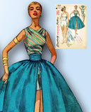 1950s Vintage Simplicity Sewing Pattern 1605 Sexy Off the Shoulder Playsuit Sz 32 Bust -Vintage4me2