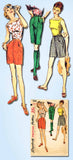 1950s Vintage Simplicity Sewing Pattern 1606 Misses Blouse and Shorts Size 16