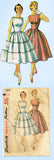 1950s Original Vintage Simplicity Pattern 1614 Uncut Misses Party Dress Sz 30 B