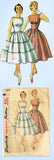 1950s Original Vintage Simplicity Pattern 1614 Misses Party Dress Size 31 Bust