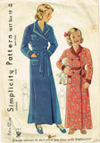 1930s Vintage Simplicity Sewing Pattern 1637 Cute Little Girls Bathrobe Size 12