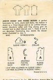 1950s Vintage Simplicity Sewing Pattern 1642 Misses Set of Blouses Size 18 36 B
