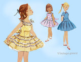 Simplicity 1670: 1950s Sweet Toddler Girls Sun Dress Sz 4 Vintage Sewing Pattern