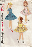 Simplicity 1670: 1950s Sweet Toddler Girls Sun Dress Sz 4 Vintage Sewing Pattern
