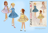 Simplicity 1670: 1950s Sweet Toddler Girls Sun Dress Sz 4 Vintage Sewing Pattern