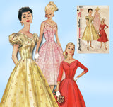 Simplicity 1673: 1950s Misses Cocktail Dress Size 34 Bust Vintage Sewing Pattern