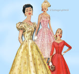 Simplicity 1673: 1950s Misses Cocktail Dress Size 34 Bust Vintage Sewing Pattern