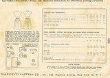 1940s Vintage Simplicity Sewing Pattern 1676 Easy Misses Summer Dress Sz 14 32B