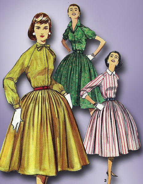 1950s Misses Simplicity Sewing Pattern 1683 Misses Rockabilly Dress Size 14 34B