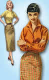 1950s Vintage Simplicity Sewing Pattern 1688 Complete  Misses Slender Wrap Skirt 24W