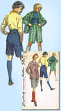 1950s Vintage Simplicity Sewing Pattern 1695 Uncut Misses Shorts and Blazer Sz11