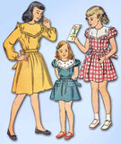 1940s Vintage Simplicity Sewing Pattern 1700 Easy Uncut Toddler Girls Dress Sz 6 -Vintage4me2