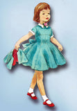 1950s Vintage Simplicity Sewing Pattern 1701 Toddler Girls Empire Dress Size 2